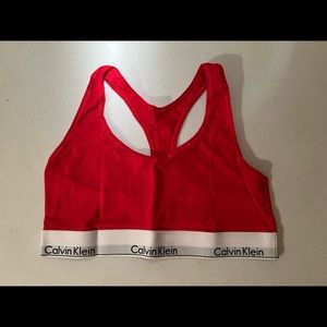 Red Calvin Klein Bralette - Large